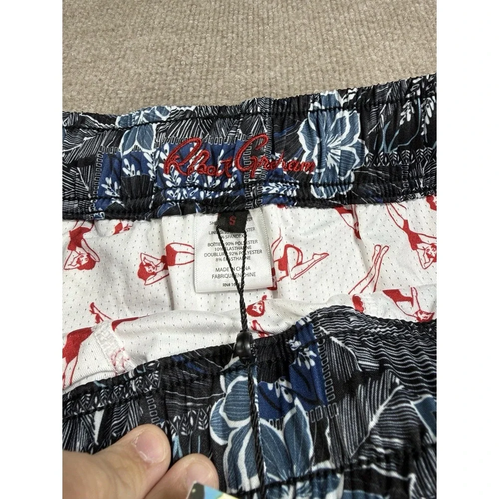 Robert Graham Board Shorts Swim Trunks Mens Small Tropical Colorful Floral Lined